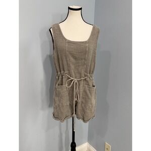 Anthropologie's  LaBiz Women's S Maronie Gauze Romper Earthy Goblincore Boho